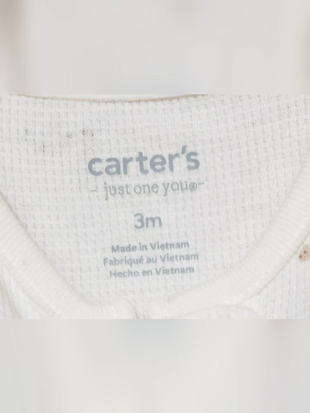 Carter's White Cream Farm Animal Footed One-Piece Sleeper